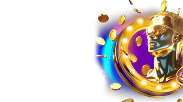 Image of a golden figure encircled by coins, representing the welcome bonus at Champion Slots Casino.